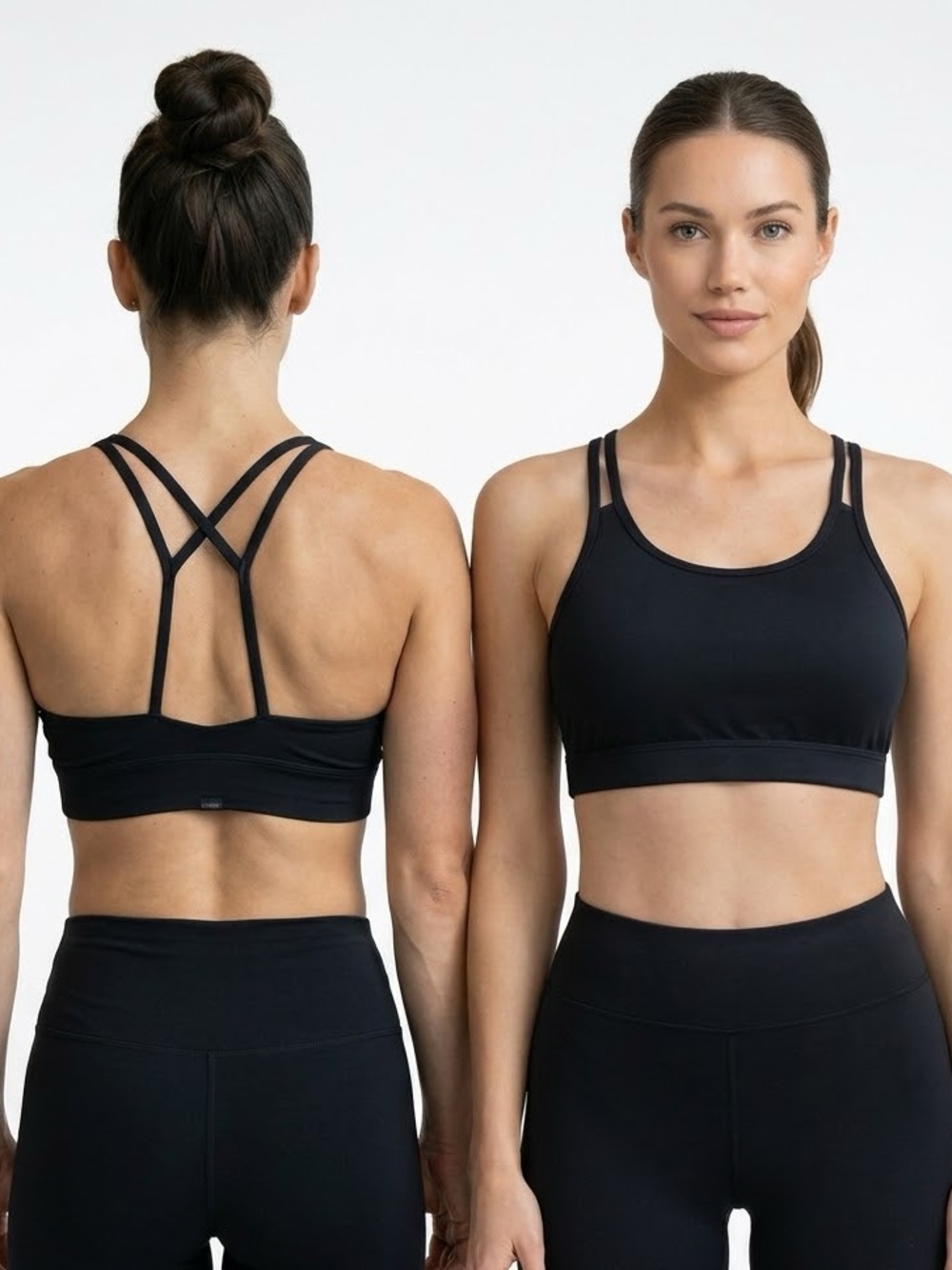 Black Strappy Back Sports Bra -pads not included